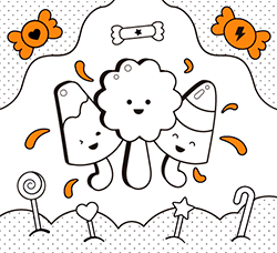 Disegno da colorare online gratuito per bambini e bambine dai 2 ai 5 anni: Lecca-Lecca