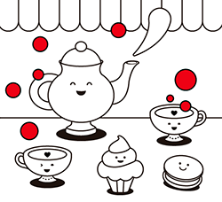 Disegni di Cibo da colorare online per bambini e bambine piccoli: Dolci