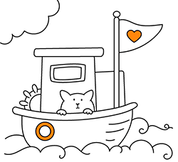 Riempi di colori i nostri disegni online per bambini e bambine piccoli: La Nave