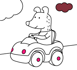 Scopri questo bellissimo disegno da colorare online per bambini piccoli: Auto Decappottabile